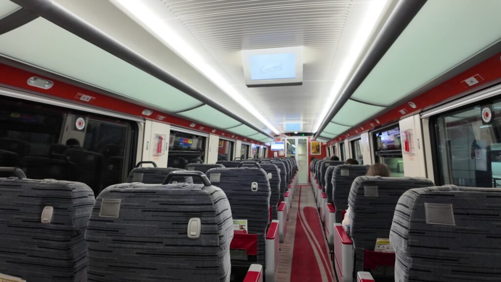 ETS Business Class carriage on the KL to Penang by train route