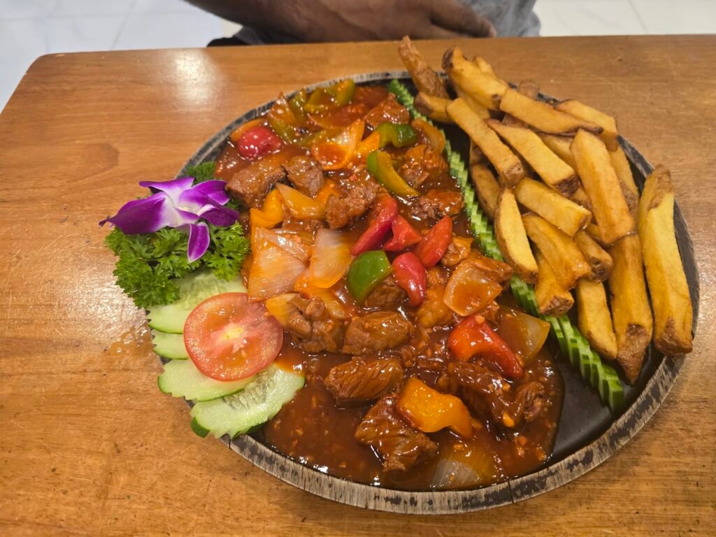 Vietnamese food at a local restaurant in Da Nang