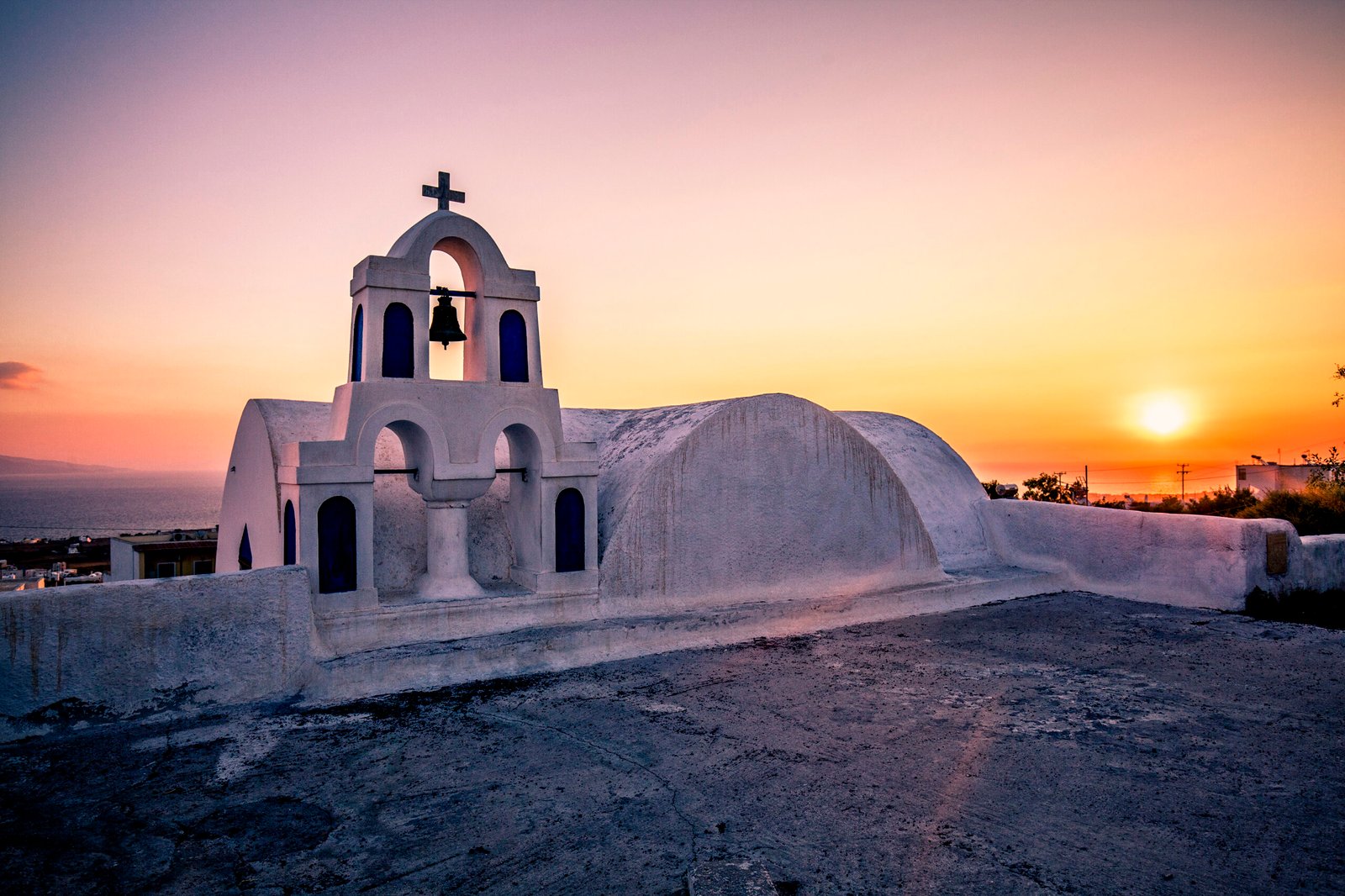 oia at sunset