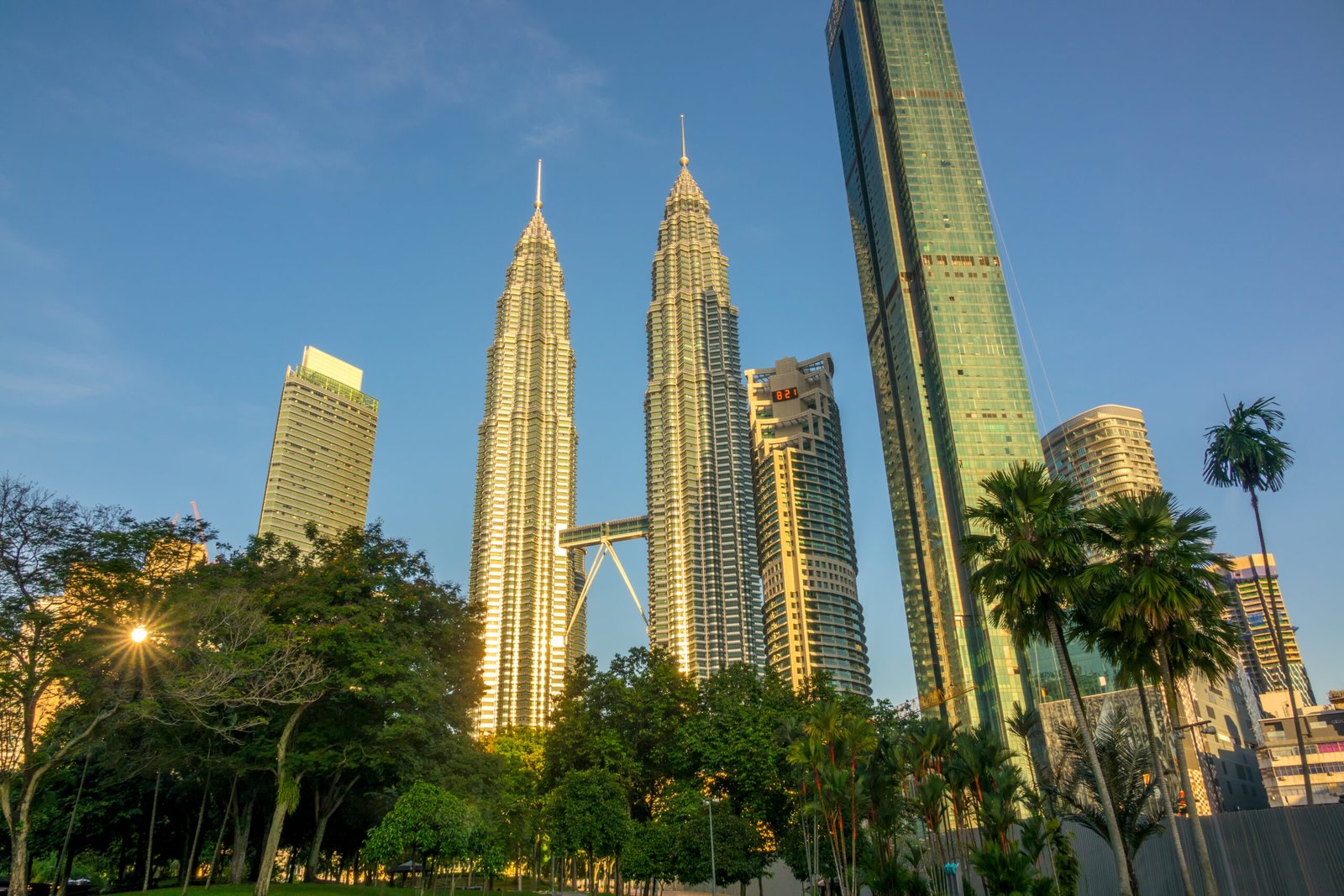 morning in the park near petronas twin towers