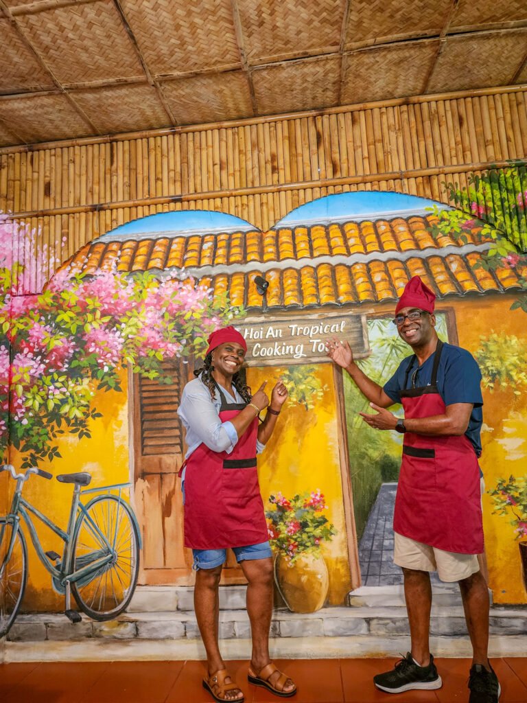 Mike and Marge Lowe at the Hoi An Tropical Cooking Tour — Hoi An Vietnam slow travel