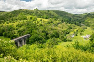 Monsal Head Viaduct and Monsal Dale valley, Peak District slow travel, Derbyshire